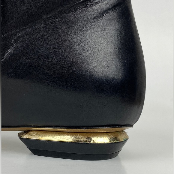 Nicholas Kirkwood Black Ankle Booties Studded Toes, size 38.5 - Picture 10 of 13